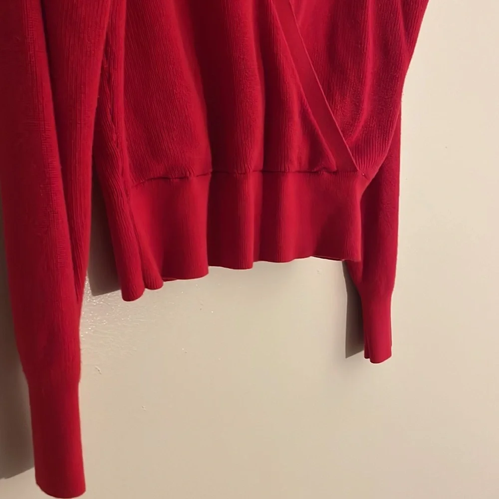 Large Banana Republic Red Wrap Sweater - Picture 3 of 6